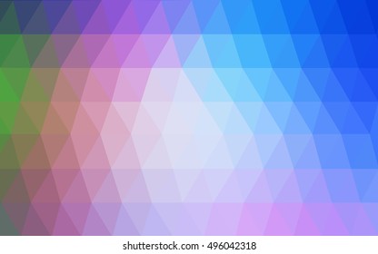 Light blue, red abstract mosaic background. Shining illustration, which consist of triangles. Triangular pattern for your business design.