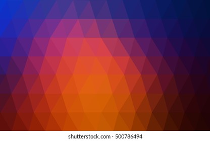 Light blue, red abstract mosaic pattern. Triangular geometric sample with gradient.  The completely new template can be used for your brand book.