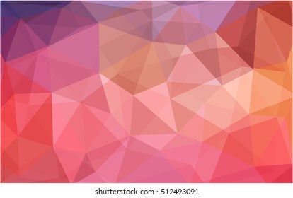 Light blue, red abstract mosaic template. Triangular geometric sample with gradient.  The completely new template can be used for your brand book.