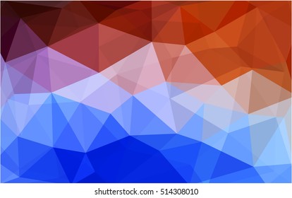 Light blue, red abstract mosaic template. A vague abstract illustration with gradient. The template can be used as a background for cell phones.