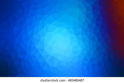 Light blue, red abstract polygonal background. A vague abstract illustration with gradient. The best triangular design for your business.