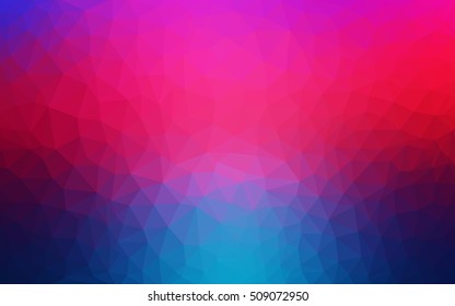 Light blue, red abstract polygonal pattern. Geometric illustration in Origami style with gradient.  The textured pattern can be used for background.