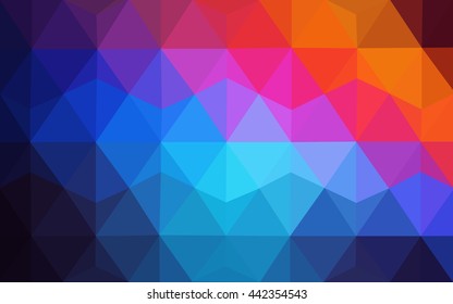 Light blue, red blurry triangle pattern. Modern geometrical abstract illustration with gradient. Brand-new style for your business design.