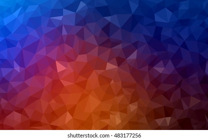 Light blue, red blurry triangle background. Creative illustration in halftone style with gradient. The textured pattern can be used for background.