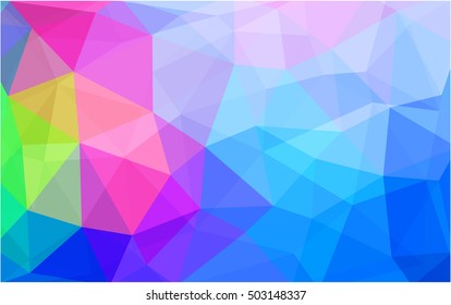 Light blue, red blurry triangle background. Triangular geometric sample with gradient.  The template can be used as a background for cell phones.