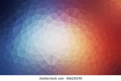 Light blue, red blurry triangle pattern. Colorful illustration in abstract style with gradient. A completely new template for your business design.