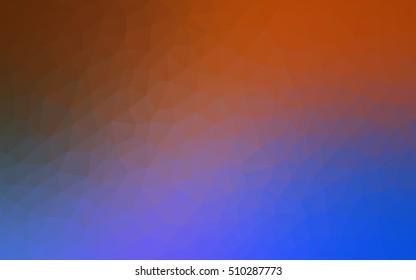 Light blue, red blurry triangle background. Colorful abstract illustration with gradient. The polygonal design can be used for your web site.