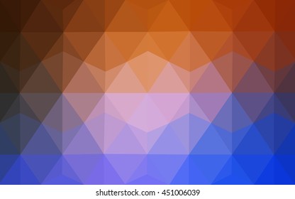 Light blue, red low poly template. Modern geometrical abstract illustration with gradient. A completely new template for your business design.