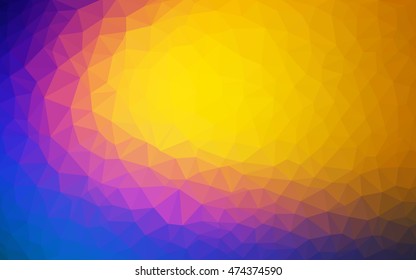 Light blue, red low poly background. Geometric illustration in Origami style with gradient.  The template can be used as a background for cell phones.
