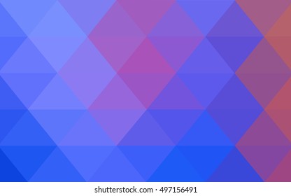 Light blue, red low poly pattern. Brand-new colored illustration in blurry style with gradient. The best triangular design for your business.