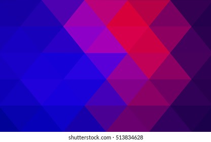 Light blue, red low poly background. Colorful illustration in abstract style with gradient. The best triangular design for your business.