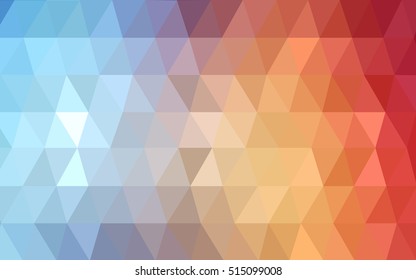 Light blue, red low poly template. Glitter abstract illustration with an elegant design. The polygonal design can be used for your web site.