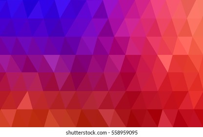 Light Blue Red Pattern. Seamless triangular template. Geometric sample. Repeating routine with triangle shapes. Seamless texture for your design. Pattern can be used for background.