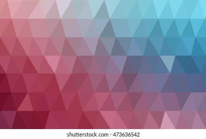 Light blue, red polygon abstract template. Brand-new colored illustration in blurry style with gradient. A new texture for your design.