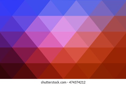 Light blue, red polygon abstract template. An elegant bright illustration with gradient. Triangular pattern for your business design.