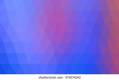 Light blue, red polygon abstract background. Creative illustration in halftone style with gradient. The best triangular design for your business.