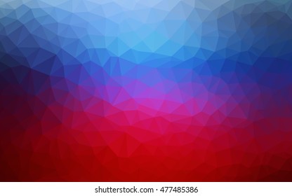 Light blue, red polygon abstract pattern. Shining illustration, which consist of triangles. The textured pattern can be used for background.