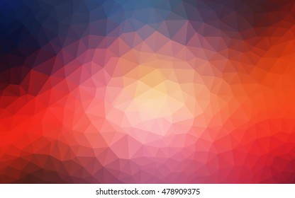 Light blue, red polygon abstract pattern. Creative illustration in halftone style with gradient. Brand-new design for your business.