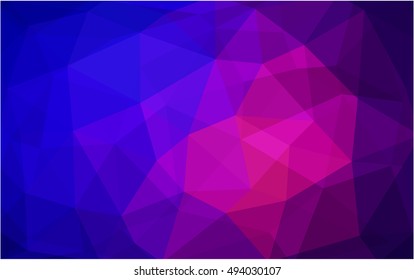 Light blue, red polygon abstract pattern. A vague abstract illustration with gradient. The best triangular design for your business.