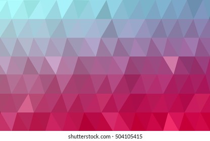 Light blue, red polygon abstract pattern. Creative geometric illustration in Origami style with gradient. Triangular pattern for your business design.