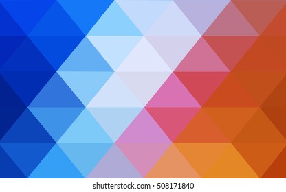 Light blue, red polygon abstract pattern. Modern geometrical abstract illustration with gradient. The polygonal design can be used for your web site.