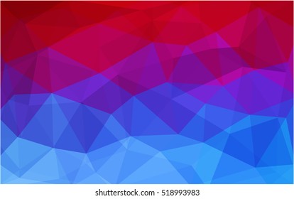 Light blue, red polygon abstract template. Creative geometric illustration in Origami style with gradient. A completely new design for your business.