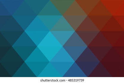 Light blue, red polygonal background. Creative illustration in halftone style with gradient. A new texture for your design.