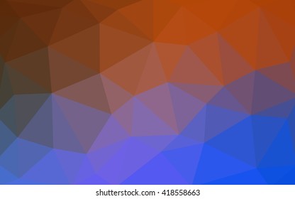 Light blue, red polygonal illustration, which consist of triangles. Triangular design for your business. Geometric background in Origami style with gradient.