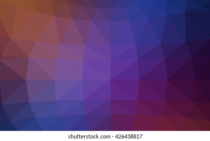 Light blue, red polygonal illustration, which consist of triangles. Triangular design for your business. Geometric background in Origami style with gradient.