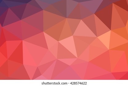 Light blue, red polygonal illustration, which consist of triangles. Triangular design for your business. Geometric background in Origami style with gradient.
