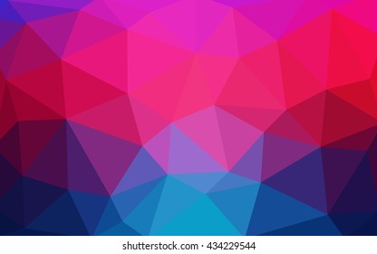 Light blue, red polygonal illustration, which consist of triangles. Triangular design for your business. Geometric background in Origami style with gradient.