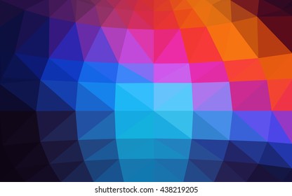 Light blue, red polygonal illustration, which consist of triangles. Triangular design for your business. Geometric background in Origami style with gradient.