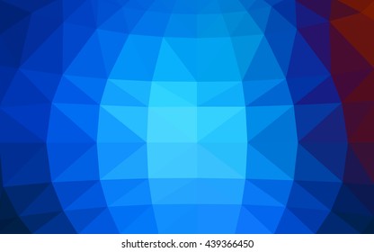 Light blue, red polygonal illustration, which consist of triangles. Triangular design for your business. Geometric background in Origami style with gradient.