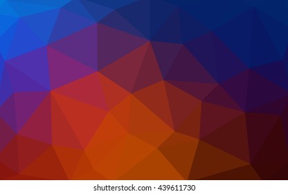 Light blue, red polygonal illustration, which consist of triangles. Triangular design for your business. Geometric background in Origami style with gradient.