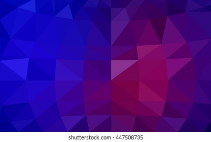 Light blue, red polygonal illustration, which consist of triangles. Triangular design for your business. Geometric background in Origami style with gradient.