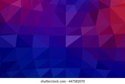 Light blue, red polygonal illustration, which consist of triangles. Triangular design for your business. Geometric background in Origami style with gradient.