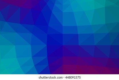 Light blue, red polygonal illustration, which consist of triangles. Triangular design for your business. Geometric background in Origami style with gradient.