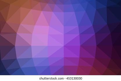 Light blue, red polygonal illustration, which consist of triangles. Triangular design for your business. Geometric background in Origami style with gradient.