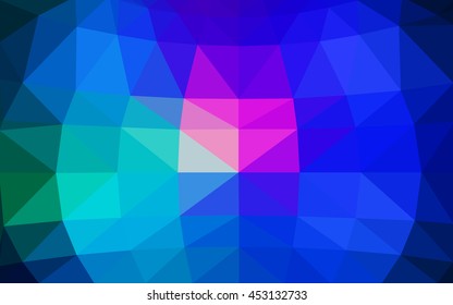 Light blue, red polygonal illustration, which consist of triangles. Triangular design for your business. Geometric background in Origami style with gradient.