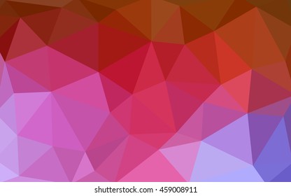 Light blue, red polygonal illustration, which consist of triangles. Triangular design for your business. Geometric background in Origami style with gradient.