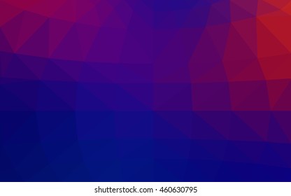 Light blue, red polygonal illustration, which consist of triangles. Triangular design for your business. Geometric background in Origami style with gradient.