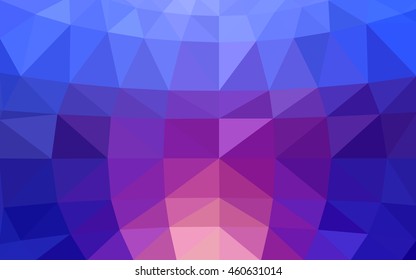 Light blue, red polygonal illustration, which consist of triangles. Triangular design for your business. Geometric background in Origami style with gradient.