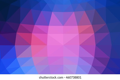 Light blue, red polygonal illustration, which consist of triangles. Triangular design for your business. Geometric background in Origami style with gradient.