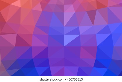Light blue, red polygonal illustration, which consist of triangles. Triangular design for your business. Geometric background in Origami style with gradient.