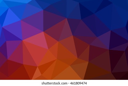 Light blue, red polygonal illustration, which consist of triangles. Triangular design for your business. Geometric background in Origami style with gradient.