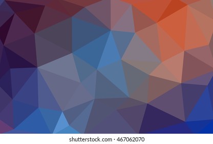 Light blue, red polygonal illustration, which consist of triangles. Triangular design for your business. Geometric background in Origami style with gradient.