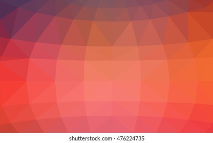 Light blue, red polygonal illustration, which consist of triangles. Triangular design for your business. Geometric background in Origami style with gradient.