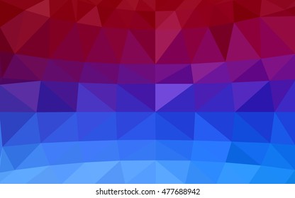Light blue, red polygonal illustration, which consist of triangles. Triangular design for your business. Geometric background in Origami style with gradient.