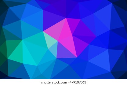Light blue, red polygonal illustration, which consist of triangles. Triangular design for your business. Geometric background in Origami style with gradient.