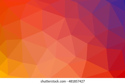 Light blue, red polygonal illustration, which consist of triangles. Triangular design for your business. Geometric background in Origami style with gradient.